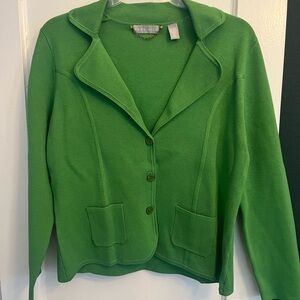 Kate Hill Vibrant Green sweater Blazer